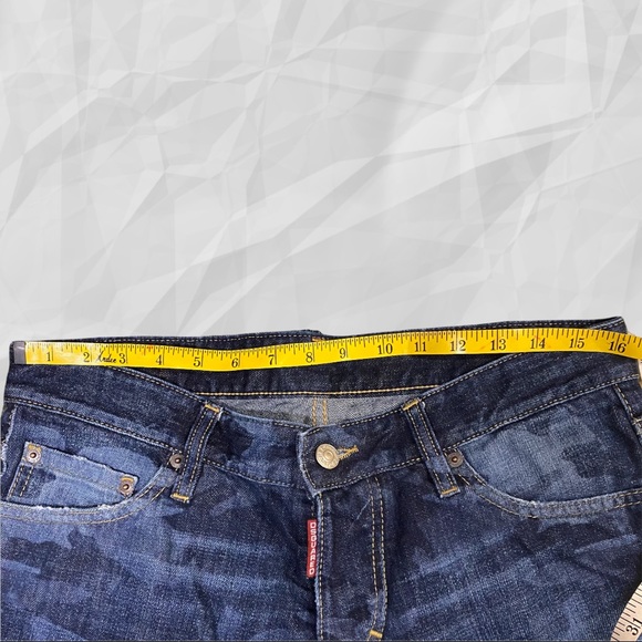 Dsquared2 Camo Jeans. Jungle Jim Blue. Size 32. Italian 48 - Picture 13 of 14